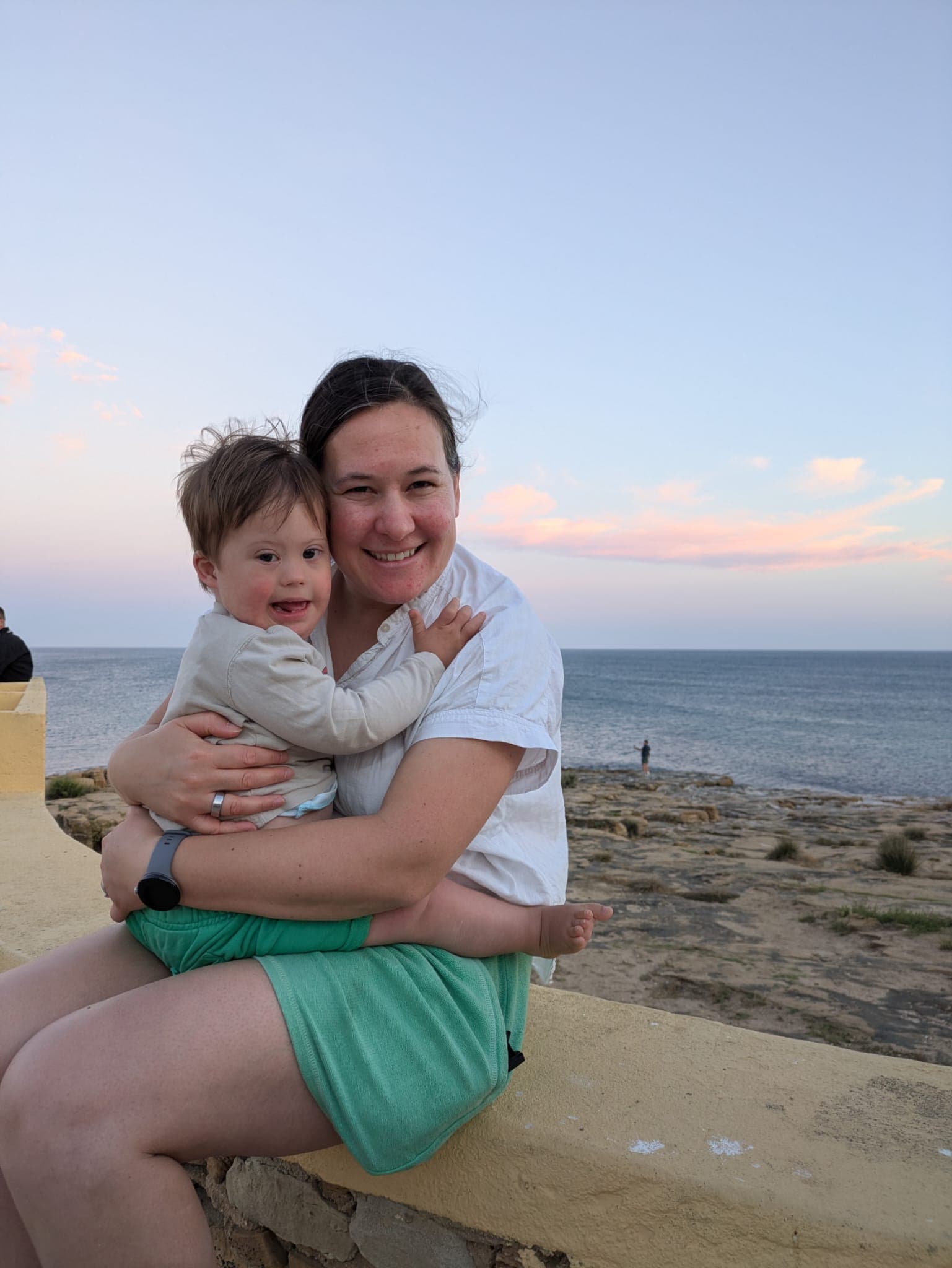 Nat and Huey at the seaside